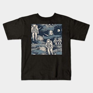 Astronaut Pattern Kids T-Shirt